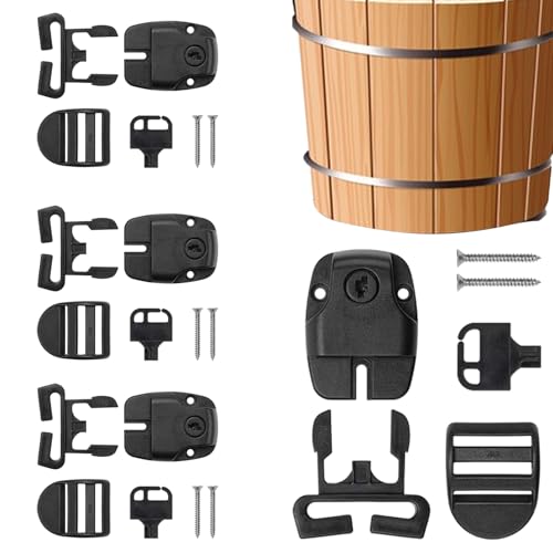 Spa Hot Tub Lock Clips - Ersatzriegel-Set, Gurtschloss-Kit | Robuste Clip-Halterungen, Abdeckriegel-Hardware mit Schlüsseln zum Ersetzen defekter Schlösser am Spa, Deckelriemen, einfach zu bedienende Spa Hot Tub Lock Clips - Ersatzriegel-Set, Gurtschloss-Kit | Robuste Clip-Halterungen, Abdeckriegel-Hardware mit Schlüsseln zum Ersetzen defekter Schlösser am Spa, Deckelriemen, einfach zu bedienende von Zunishaone