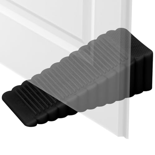 Türstopper – Flexibler PVC-Anti-Rutsch-Halter | Intelligentes stapelbares Keil-Design mit Wandschutz, einfache Platzierung für Fliesen, Hartholzböden, Türen und verschiedene Teppichböden von Zunishaone