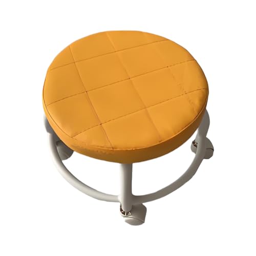 Verstellbarer Rollhocker - Drehender Schwenkstuhl, Sattel -Sitzräder | Bequemer ergonomischer Sattelkissensitz, gepolsterter runder Rollhocker mit Höhenanpassung für die Küchenspa Bar nach Hause von Zunishaone