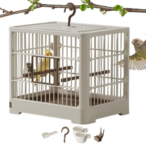 Vogeltransportkäfig: Leichter Vogelträger, Käfig | Transparenter Container-Griff für Papageien, Wellensittiche, Schildkröten, bequeme Unterkunft für Tage Vogeltransportkäfig: Leichter Vogelträger, Käfig | Transparenter Container-Griff für Papageien, Wellensittiche, Schildkröten, bequeme Unterkunft für Tage von Zunishaone