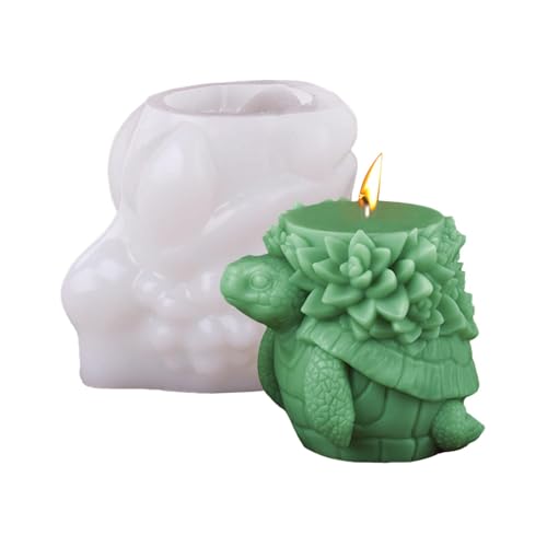 Zunishaone 3D Gießform, Kerzenform | Succulento Turtle Diffuser Stein Ornament Gießform - Tierformen aus Harz von Zunishaone