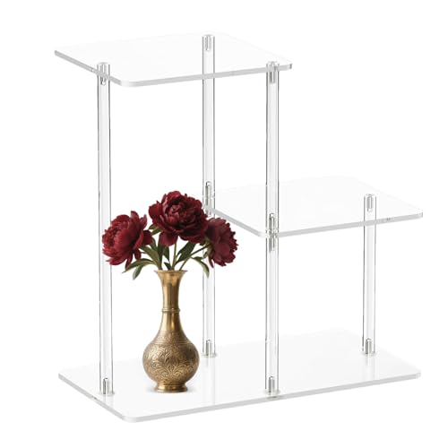 Zunishaone Couchtisch aus Acryl | Nachttisch mit 3 Regalen - Dekoratives transparentes Möbelstück für Schlafzimmer Eingang Bad Wohnzimmer Büro Wohnung von Zunishaone