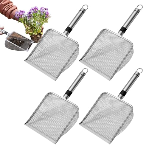 Zunishaone Gartensieb für den Boden, Gartensieb | 2/2,8/3,8/5 mm, aus Netzgewebe mit Griff, tragbares Gartensieb, 4 x Erdschaufel, Kompost Zunishaone Gartensieb für den Boden, Gartensieb | 2/2,8/3,8/5 mm, aus Netzgewebe mit Griff, tragbares Gartensieb, 4 x Erdschaufel, Kompost von Zunishaone