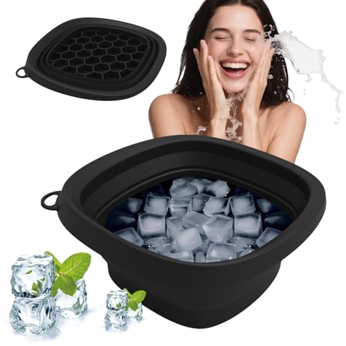 Zunishaone Gesichts-Eisschüssel | Faltbare Schale aus Silikon für Gesichts-Eisbad – faltbares Spa-Zubehör mit integriertem Tablett zur Hautpflege reduziert Schwellungen und Festigkeit Zunishaone Gesichts-Eisschüssel | Faltbare Schale aus Silikon für Gesichts-Eisbad – faltbares Spa-Zubehör mit integriertem Tablett zur Hautpflege reduziert Schwellungen und Festigkeit von Zunishaone