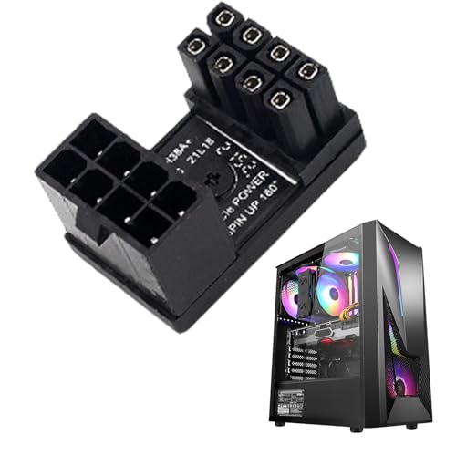 Zunishaone Grafikkarte Powered Link – Low Profile 90 Grad Stecker, Stromversorgung Stecker, vielseitige 6/8 Pinnwand-Funktion, platzsparendes Design für kompakte, Game Rigs, Grafik-Workstations von Zunishaone