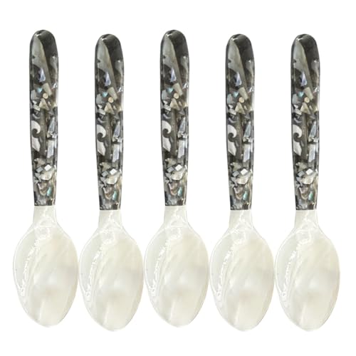 Zunishaone Kaviarlöffel mit runden Griffen | Muschelperlen Löffel Set | Server Dekorative Kaviarlöffel für Ei Zunishaone Kaviarlöffel mit runden Griffen | Muschelperlen Löffel Set | Server Dekorative Kaviarlöffel für Ei von Zunishaone