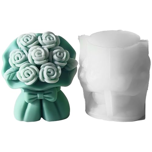 Zunishaone Kerzenblumen-Formen aus Silikon für Blumenstrauß, Gießform, 3D-Blumenstrauß-Formen für Kerzenherstellung, Valentinstag, Silikon-Blumenformen für Wachs, Seife, Harz, Bastelbedarf Zunishaone Kerzenblumen-Formen aus Silikon für Blumenstrauß, Gießform, 3D-Blumenstrauß-Formen für Kerzenherstellung, Valentinstag, Silikon-Blumenformen für Wachs, Seife, Harz, Bastelbedarf von Zunishaone