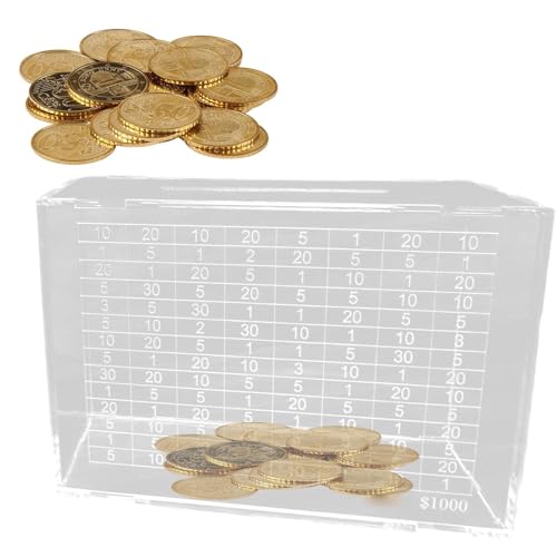 Zunishaone Transparente Münzen, Spar-Piggy Bank aus Acryl mit kompaktem Design, einfache Sparbox für tägliche Einsparungen, ideal für Zähler und Büros Zunishaone Transparente Münzen, Spar-Piggy Bank aus Acryl mit kompaktem Design, einfache Sparbox für tägliche Einsparungen, ideal für Zähler und Büros von Zunishaone