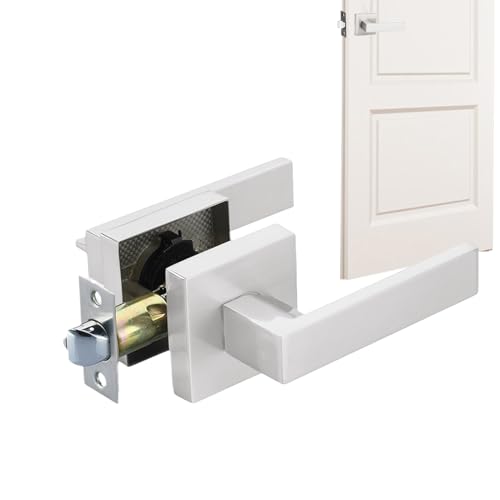 Zunishaone Türgriff Schwarz Innentürgriff Design-Türknopf | Stilvoller Schlafzimmergriff Verriegelungsknopf Bad Flacher Hebel Reversibel Robuster Sicherheitsgriff von Zunishaone