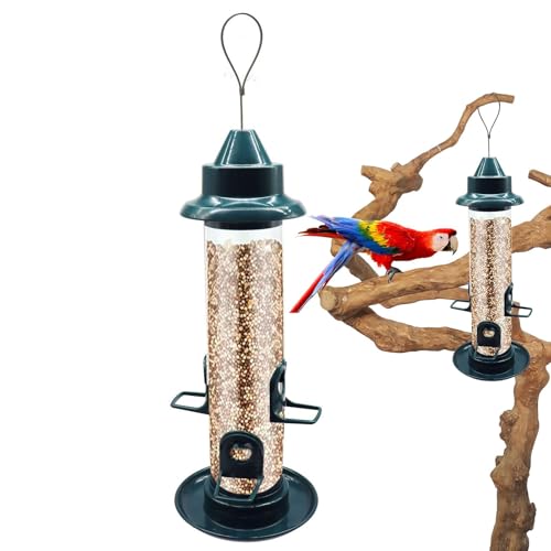 Zunishaone Vogelfutterstation für Vögel im Freien, Vogelfutterstation für Vögel, Wildfood Spender Tree Mount Alderer, Sparrows Chickadees Swallow Feeding Station mit 6 Anschlüssen für Frauen von Zunishaone