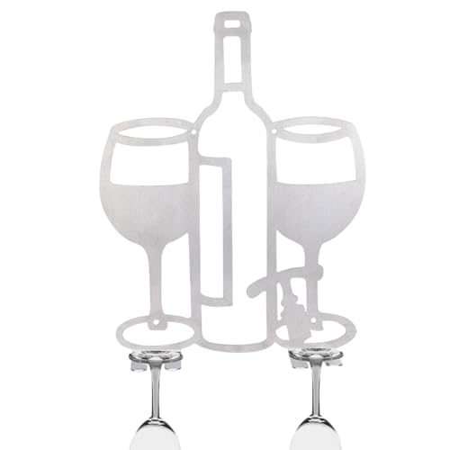 Zunishaone Weinglasregal, Wandmontage, Weinglashalter – Weinflaschenhalter aus Metall für zu Hause, Spirituosen-Flaschenhalter ohne Schlag von Zunishaone