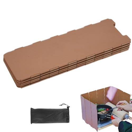 Zunishaone Windschild für Campingkocher, Campingkocher, klappbar, stoßfest, tragbarer Grillschutz, 10 Feuerschutzplatten Zunishaone Windschild für Campingkocher, Campingkocher, klappbar, stoßfest, tragbarer Grillschutz, 10 Feuerschutzplatten von Zunishaone