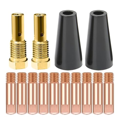 14pcs Schweißkontakt Tipps Beschichtung Gasdüsenspitze Werkzeug Teil Schlägt Luftlose Gasschutzhülsen Taschenlampen Schutzhülle. von Zuoeay