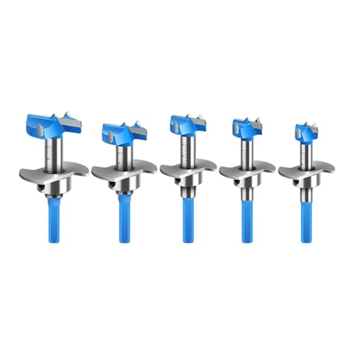 15 Bis 35 Mm Hexagonaler Schaftholzbohrer Bit Forstner Set Einstellbare Tiefe Für Möbelscharnier Installation Einstellbare Tiefe Forstner Bit von Zuoeay