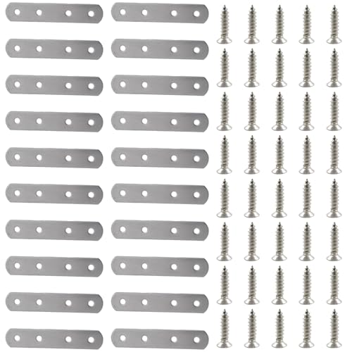 20pieces Multipurpose Gerade Klammern Klammern Rostfreie Stahlmaterialverbinder Für Die Verstärkung Der Möbelhalterungsklammern Für Möbel von Zuoeay