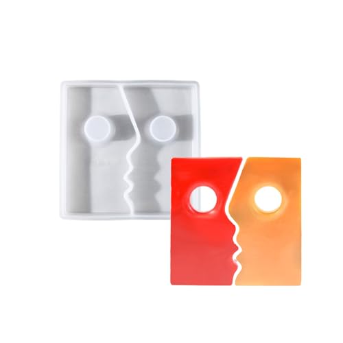 Abstrakte Kuss Gesicht Kerze Gipsform Praktische Aromatherapys Silikon Desktops Ornament Home Dekoration Abstrakte Gesicht Silikonform von Zuoeay