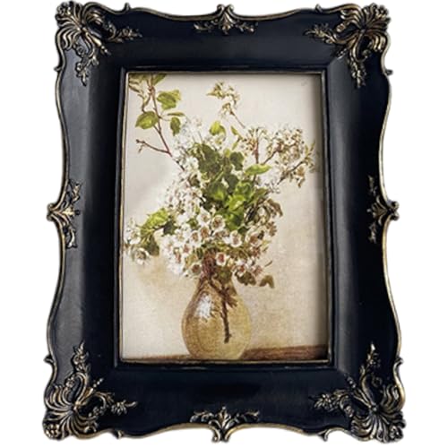 Antiker Reich Verzierter Fotorahmen Mit Blumen Relief Vintage Bild Wand Und Tischplattenausstellungen Für Zuhausekäfer Kunst Galle Vintage Bild von Zuoeay