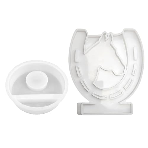 Candlestick Silikonform Schöne Pferdekopf Kerze Basis Schimmelpilze Gips Kerzenhalter Form Häuser Dekorationen Form Hochtemperaturbeständig von Zuoeay
