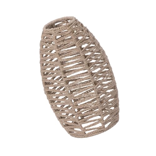 Deckenpendelleuchte Lampenschattenabdeckungen Imitation Rattan Gewebt von Zuoeay