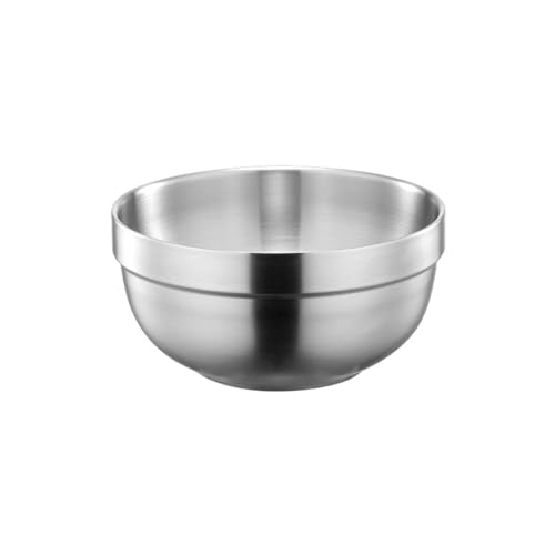 Edelstahl Salatschale Leicht Zu Reinigen Isolierte Suppenschüssel Metall Isolierung Küchen Praktische Tischwaren Metall Kittenwares von Zuoeay