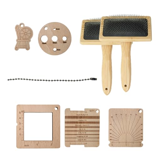 Holz Strickgarnmesser Lineal Wollcarders Lineal Werkzeug Zur Messung Der Häkelnadel Tools von Zuoeay