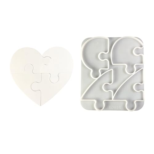 Kreative Herzförmige Untersetzer Formen Wasserdichte Herzdesigns Untersetzer Schimmel Für Häuser Dekorationsprojekte Puzzle Designs von Zuoeay