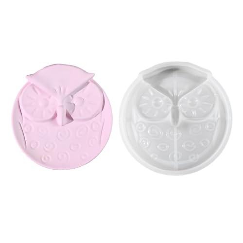 Kreatives Silikonform Für Harzschalen Basteln Große Eule Form Untersetzer Formform Epoxy Schmuckhalter Accessoires Kinder Handwerk von Zuoeay