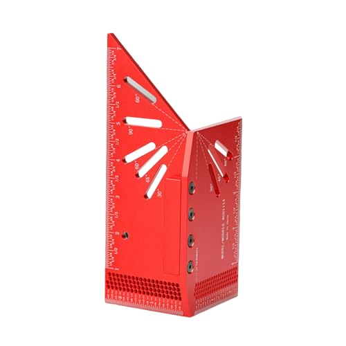 Lineal Aluminium Holzbearbeitung Quadratmessung Schreibmachermessungstool Multifunktionales Quadrat Bequem Und Einfach Zu Bedienendes Werkzeug von Zuoeay
