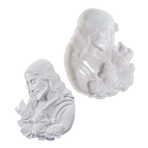 Mehrzweck Silikon Christusform Zum Backen Von Kerzen Und Seifenverzierung Die Für Ofen Und Kühlschrank Geeignet Sind Die Dekorationsform Personalisieren von Zuoeay