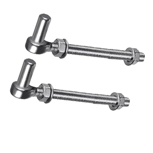 Paar J Bolzen Gate Scharniere Stahlschrauben Nach Korrosions Resistente Upgrades Für Metall Farm Gate & Heavy Tor Bolt Post Schankungen von Zuoeay
