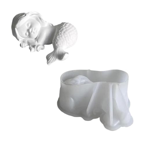 Praktisches Robustes Silikonform Zubehör Für Handwerk Von Lieferungen Schöne Meerjungfrau Figuren In Harz Und Gipsmaterialien Kleine Figurenform von Zuoeay