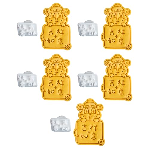 Schlangenjahr Segen Segen Kekse Cutter Cookie Stempel Fondantgebäck Formplastik Cutter Küche Backvorgang Plastikform Leicht Zu Reinigen Backwerkzeug von Zuoeay