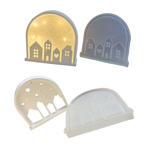 Silikonform Für Kreative Bogenhauslampe Und Kerzenhalter Nachtlicht Epoxidform Easy Freisetzung Home Decoration Form Professionelles Kunsthandwerk von Zuoeay