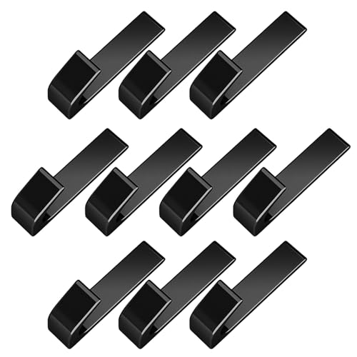 Zuoeay 10pcs Selbstklebstoff Kleiderhaken Ohne Bohrwerkzeug Benötigt Robuste Stütze Für Badezimmer Schlafzimmer Und Mehr Mattes Black Haken von Zuoeay