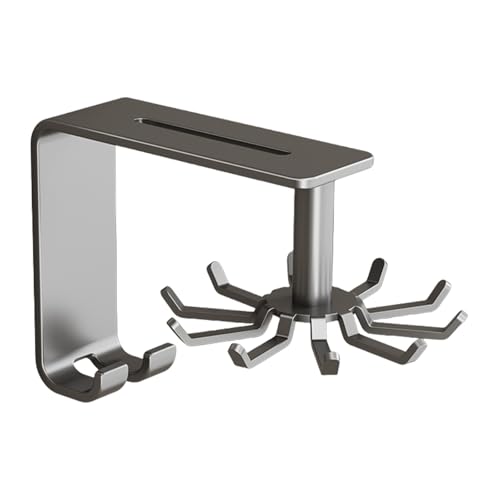 Zuoeay 360 Grad Rotierender Rack Kohlenstoffstahl Selbstkleber Haken Für Handtücher Und Mantel Wandmontage Küchenutensilien Hanger Moderne Küchenlagerung von Zuoeay
