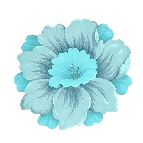 Zuoeay Blumenakzent Teppich 80x80 cm Nonskid Plüschflächen Oberflächen Boden Teppich Für Schlafzimmer Oder Haushaltsgenutzung Teppiche von Zuoeay