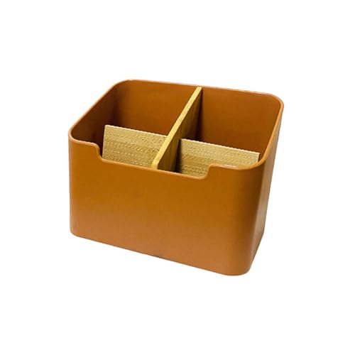 Zuoeay Platzsparende Bamboos Styles Desktop Organisatoren Box Rundete Kanten Multi Funktionaler Kunststoffspeicher Für Kleine Elemente Tragbare Tragbare Büro Organisatoren von Zuoeay