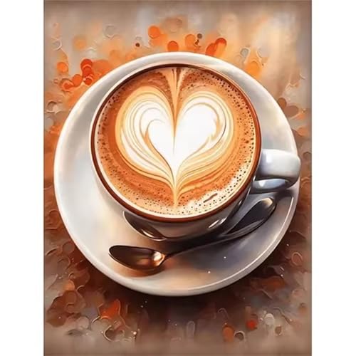 Malen nach Zahlen Kits Kaffee, DIY Handgemalt Ölgemälde Kit für Kinder Anfänger und Erwachsene, Herz Digitales DIY Ölgemälde Set mit Pinseln und Acrylfarbe, Ohne Rahmen 30x40 cm Malen nach Zahlen Kits Kaffee, DIY Handgemalt Ölgemälde Kit für Kinder Anfänger und Erwachsene, Herz Digitales DIY Ölgemälde Set mit Pinseln und Acrylfarbe, Ohne Rahmen 30x40 cm von Zuooyi