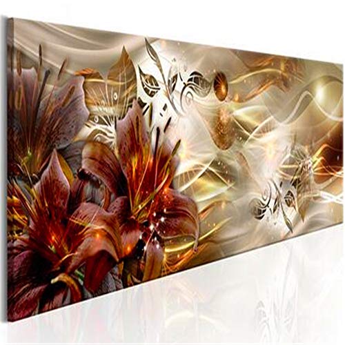 DIY 5D Diamant Malerei Kits Große Größe Abstrakte gelbe Blume 80x160cm Vollbohrer Kristall Strass Kreuzstich Stickerei Full Diamond Painting Erwachsene/Kinder Diamant Bilder Art Home Wall Decor von Zuoyun