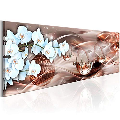 DIY 5D Diamant Malerei Kits Große Größe Abstrakte weiße Orchidee 40x80cm Vollbohrer Kristall Strass Kreuzstich Stickerei Full Diamond Painting Erwachsene/Kinder Diamant Bilder Art Home Wall Decor von Zuoyun