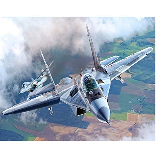 DIY 5D Diamant Painting Bilder Voll kit Flugzeug Jet Fighter 45x60cm/18*24in Kreuzstich Diamant Malen nach Zahlen Erwachsene/Kind Diamant Stickerei Kristall Strass Art Diamond Painting home wall decor von Zuoyun