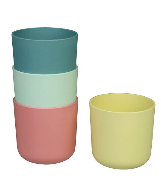 Zuperzozial Becherset Pastell aus Biokunststoff von Zuperzozial