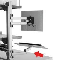 Tastatur- und Mausablage mit Gelenkarm für Rocholz Packtisch-System, HxBxT 200 x 100 x 455 mm von Rocholz