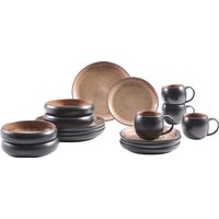 Novel Kombiservice Faro braun 16-tlg., Steinzeug Novel Kombiservice Faro braun 16-tlg., Steinzeug von NOVEL