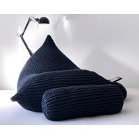 Gestrickter Baumwollkordel Sitzsack Handgemachte Sitzsack Für Erwachsene Gestrickter Baumwollkordel Sitzsack Handgemachte Sitzsack Für Erwachsene von ZuriHouse
