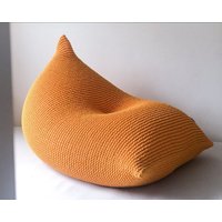 Handgestrickter Baumwoll-Sitzsack Erwachsener Lounger Pouffe Handgestrickter Baumwoll-Sitzsack Erwachsener Lounger Pouffe von ZuriHouse