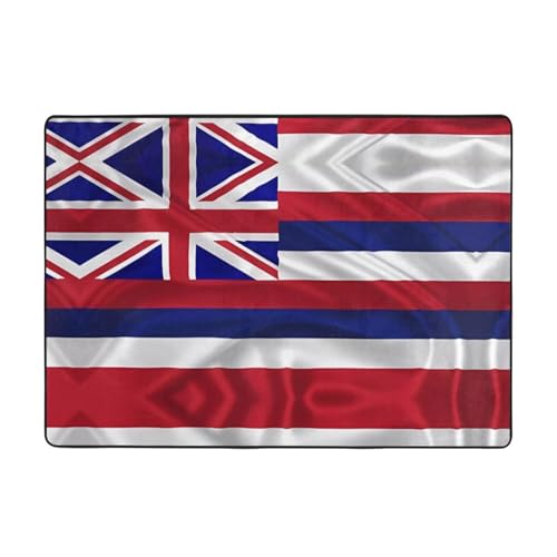 Amerikanischer Teppich Hawaii, 203 x 147 cm, bequem, weich, verschleißfest, rutschfest, geeignet für Schlafzimmer, Wohnzimmer und andere Szenen. von Zuroj