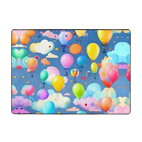 Bunter Ballon-Teppich, 203 x 147 cm, bequem, weich, verschleißfest, rutschfest, geeignet für Schlafzimmer, Wohnzimmer und andere Szenen. Bunter Ballon-Teppich, 203 x 147 cm, bequem, weich, verschleißfest, rutschfest, geeignet für Schlafzimmer, Wohnzimmer und andere Szenen. von Zuroj