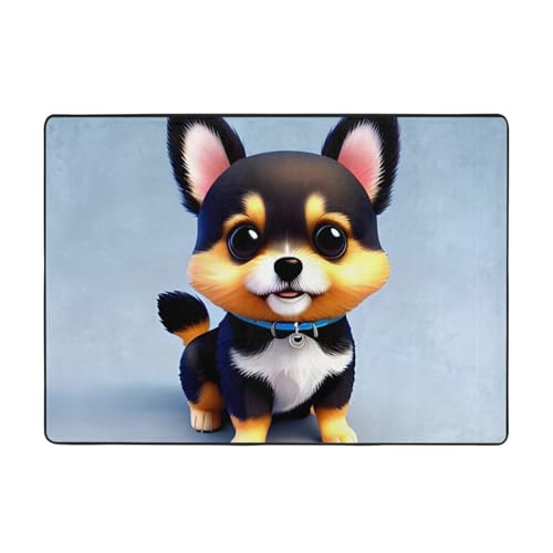 Card Love Fancy Puppy Teppich, 203 x 147 cm, bequem, weich, verschleißfest, rutschfest, geeignet für Schlafzimmer, Wohnzimmer und andere Szenen. Card Love Fancy Puppy Teppich, 203 x 147 cm, bequem, weich, verschleißfest, rutschfest, geeignet für Schlafzimmer, Wohnzimmer und andere Szenen. von Zuroj