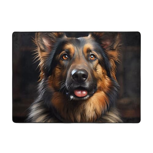 Deutscher Schäferhund-Teppich, 203 x 147 cm, bequem, weich, verschleißfest, rutschfest, geeignet für Schlafzimmer, Wohnzimmer und andere Szenen. Deutscher Schäferhund-Teppich, 203 x 147 cm, bequem, weich, verschleißfest, rutschfest, geeignet für Schlafzimmer, Wohnzimmer und andere Szenen. von Zuroj